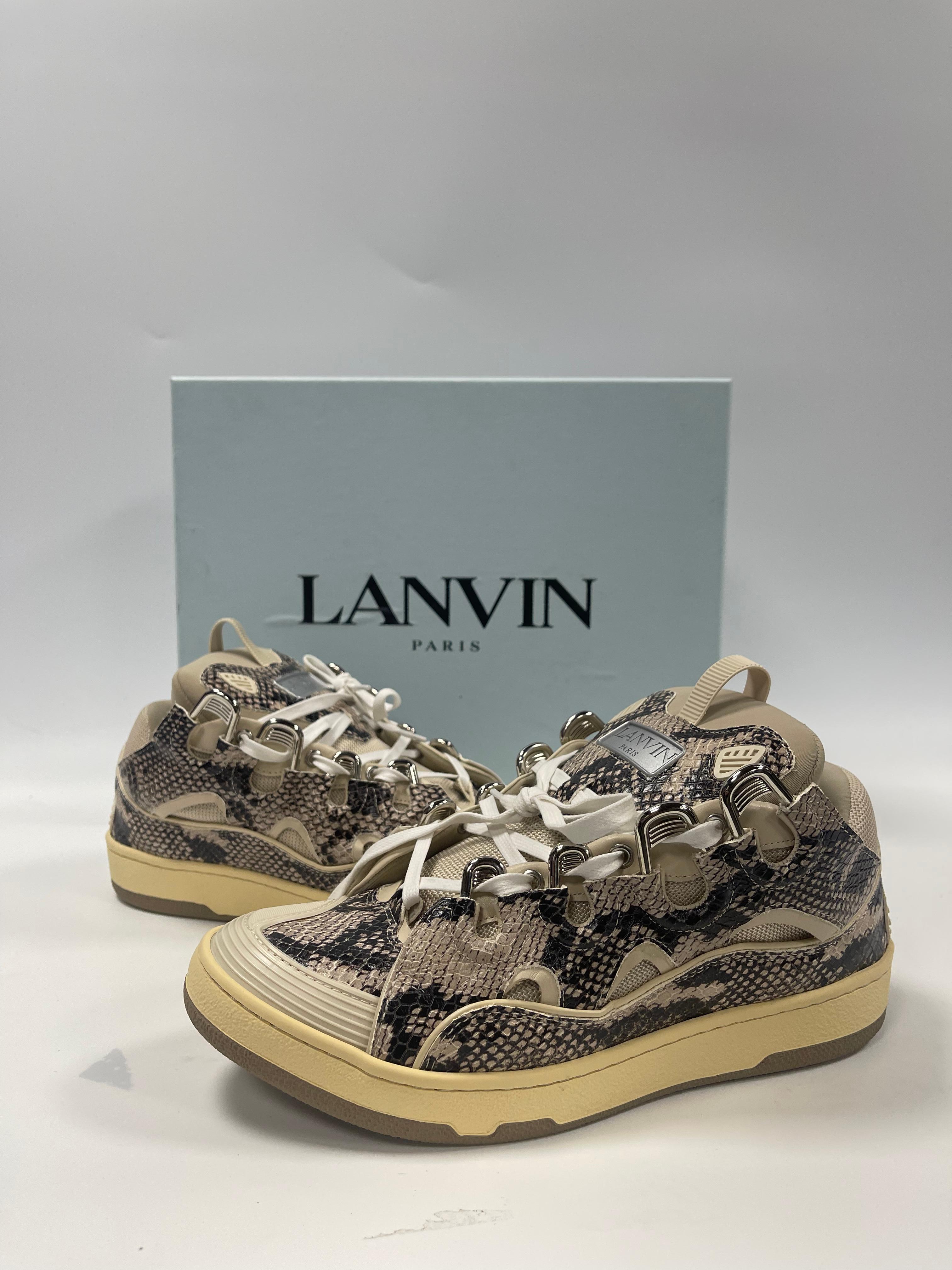 Lanvin Python Pattern Curb Men Sneakers For Sale At 1stDibs Lanvin Python Pattern Curb Men Sneakers For Sale At 1stDibs