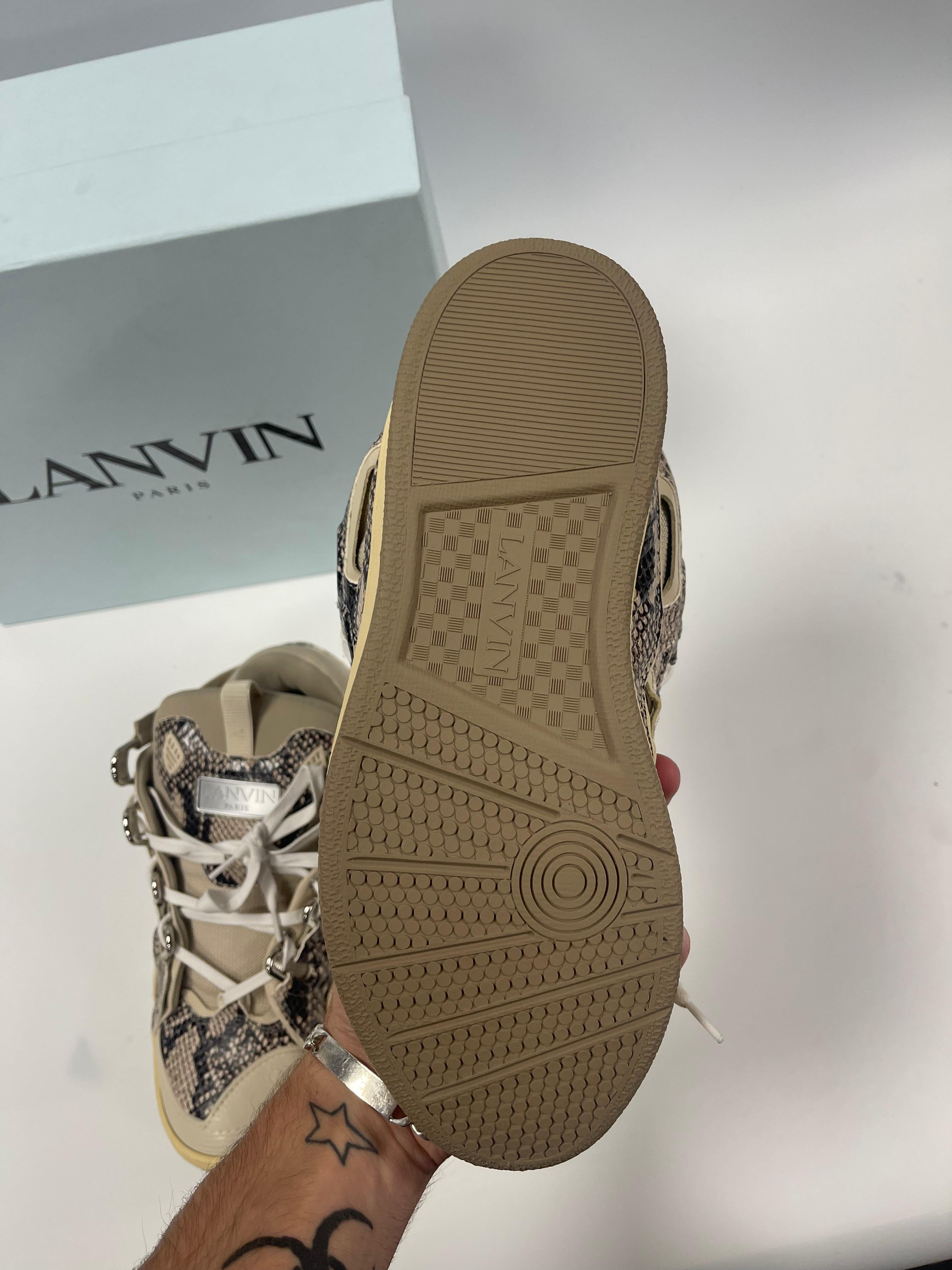 Men's Lanvin Python Pattern Curb Men Sneakers For Sale