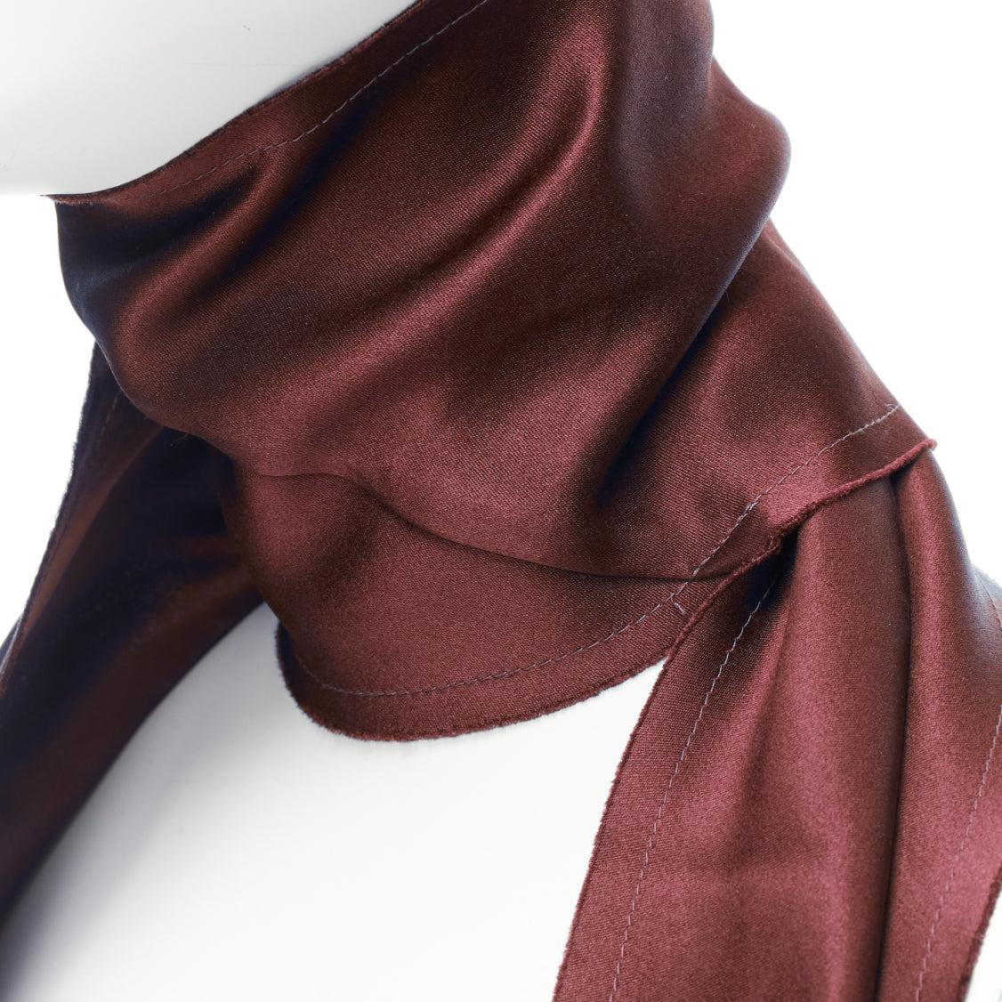 LANVIN red burgundy 100% silk made in france frayed edge rectangular scarf
Reference: CNLE/A00271
Brand: Lanvin
Designer: Alber Elbaz
Material: Silk
Color: Red
Pattern: Solid
Lining: Red Silk
Made in: France

CONDITION:
Condition: Excellent, this
