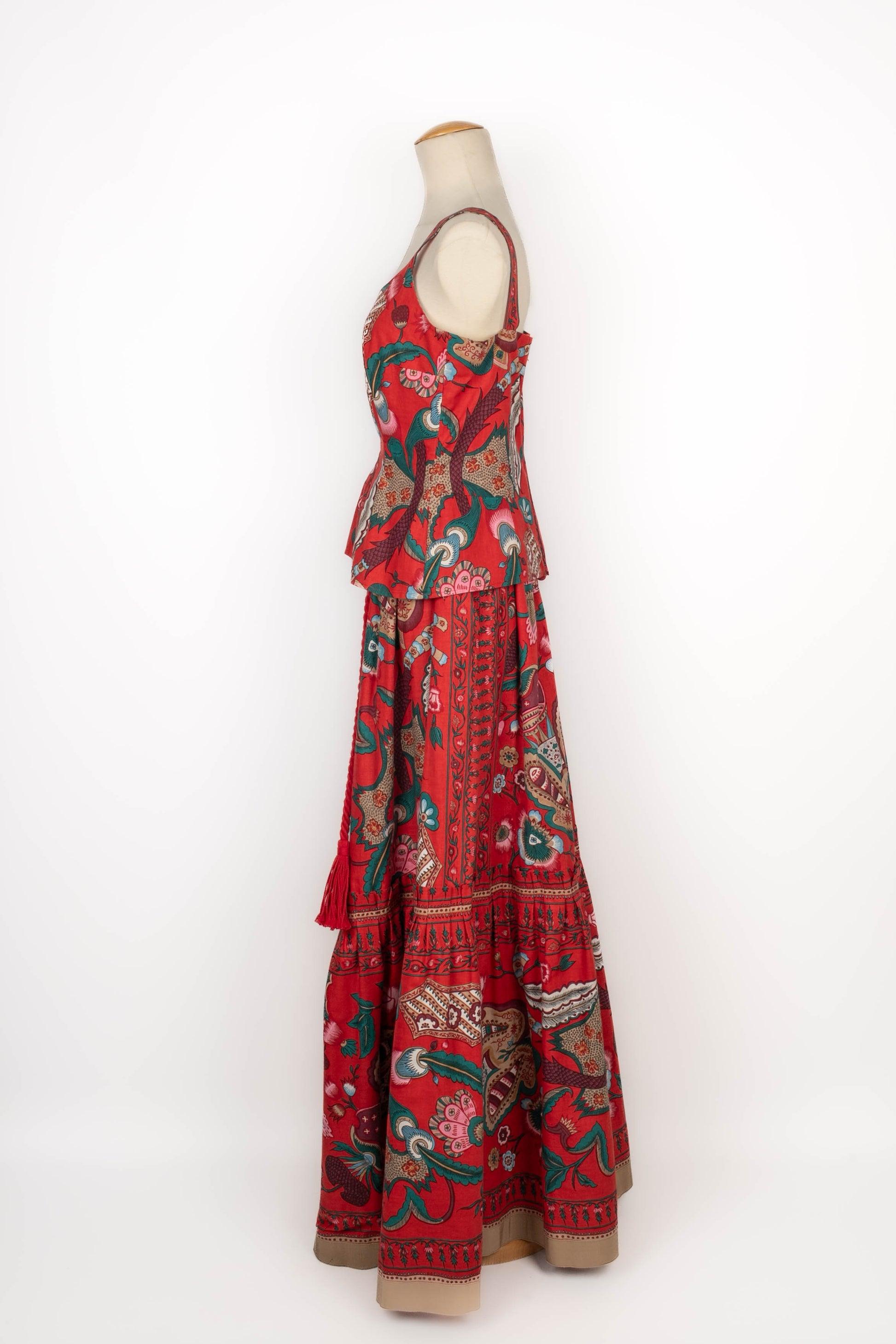 Lanvin Red Cotton Set Excellent état - En vente à SAINT-OUEN-SUR-SEINE, FR