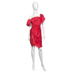Lanvin Red Draped One-shoulder Dress, 2011