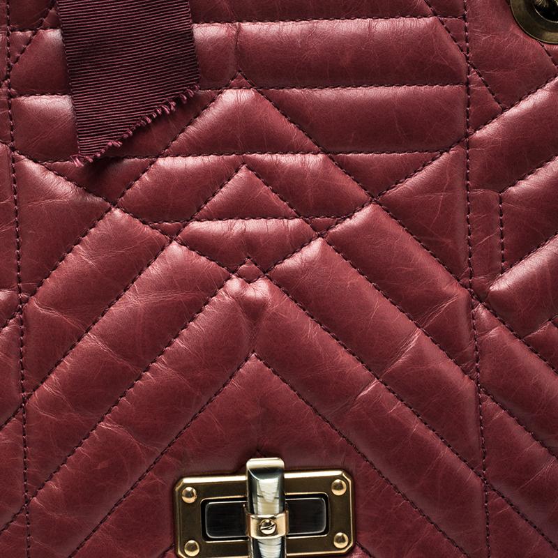 Women's Lanvin Red Leather Medium Happy Classic Shoulder Bag