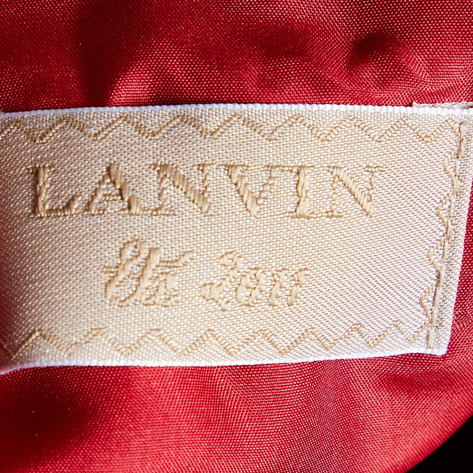 Women's Lanvin Red Plisse Strapless Mini Dress M For Sale