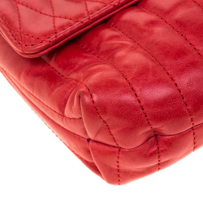 Lanvin Borsa Mini Pop Crossbody in pelle trapuntata rossa 5