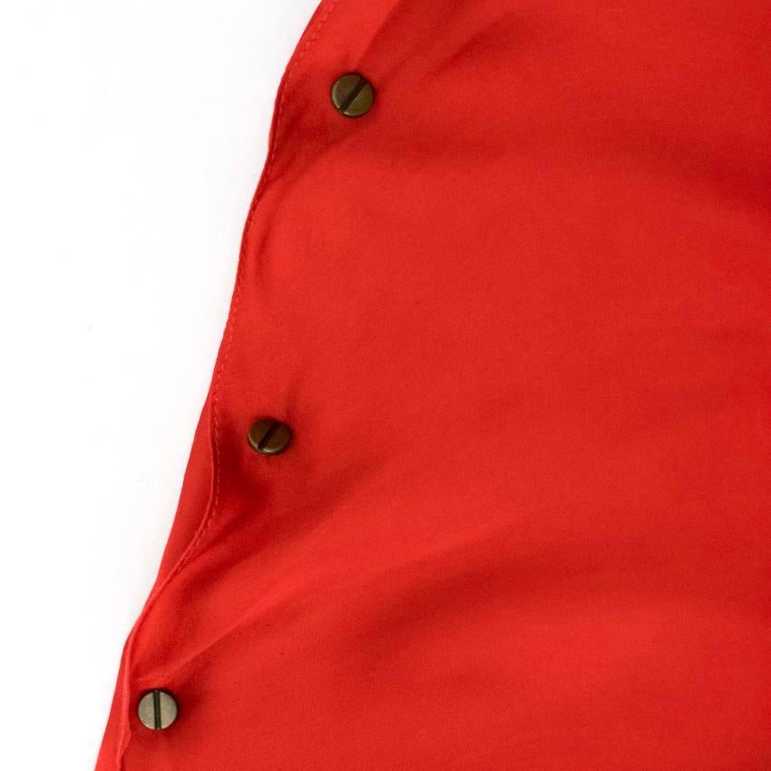 Lanvin Red Silk Asymmetric Dress US 6 4