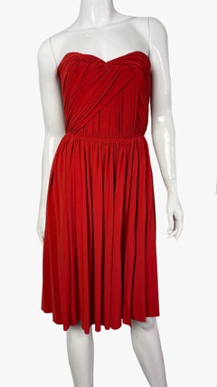 Lanvin red strapless bustier dress, 2012