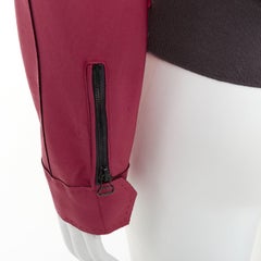 LANVIN red triacetate flap pocketed biker style bomber jacket FR46 S