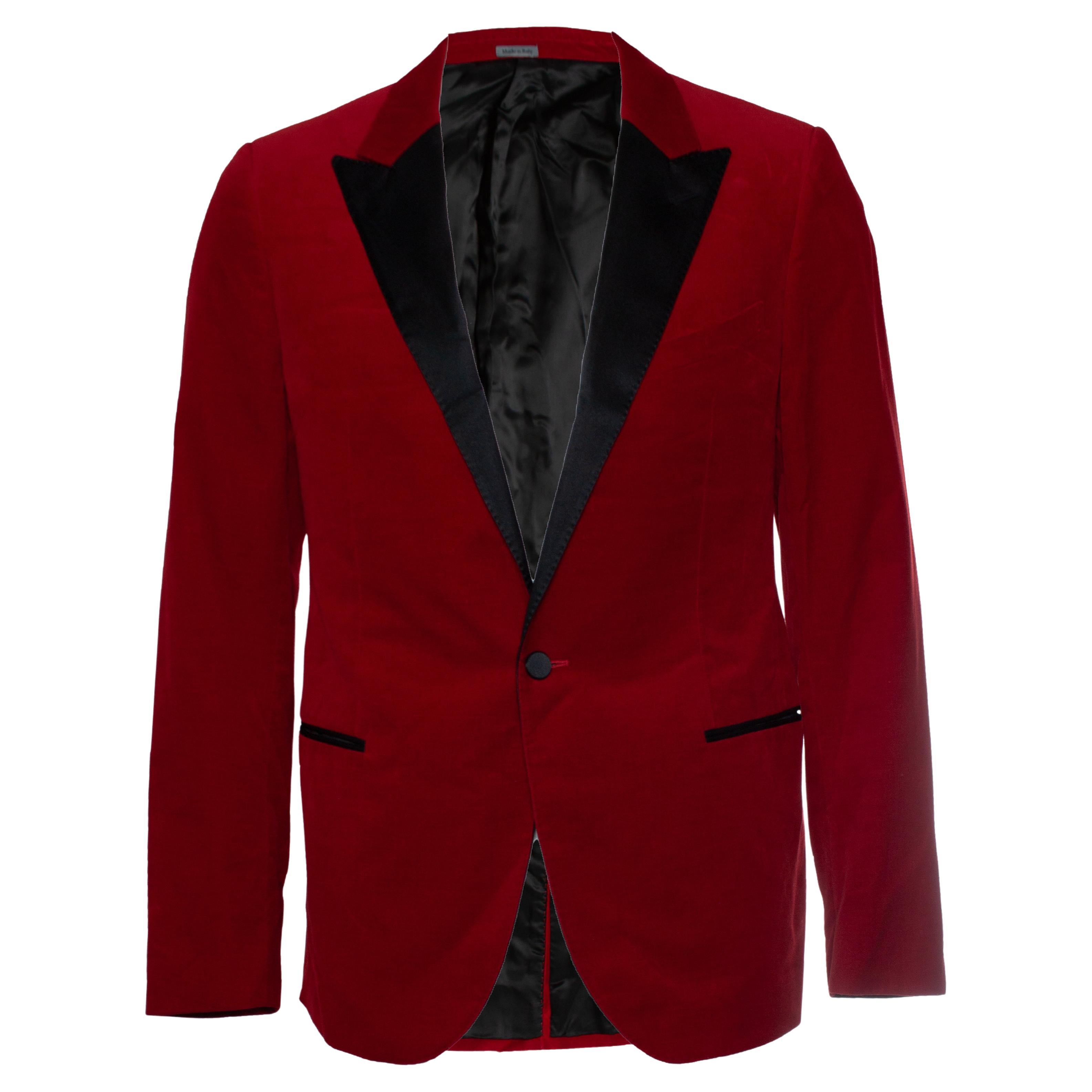 Lanvin, Red velvet blazer For Sale