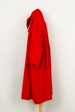 Lanvin Red Woolen Coat with Pink Jersey