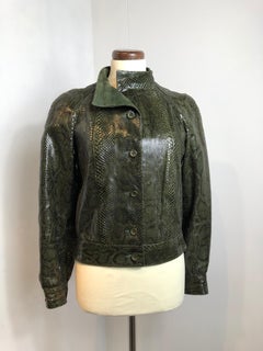 Lanvin reptile leather jacket