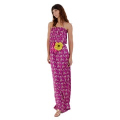 Lanvin Resort 2010 Strapless Floral Print Silk Maxi Gown
