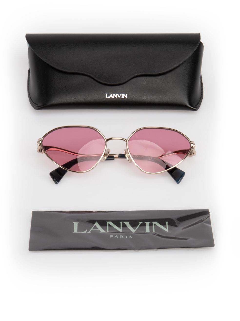 Lanvin Rose Gold Cat Eye Sunglasses 3
