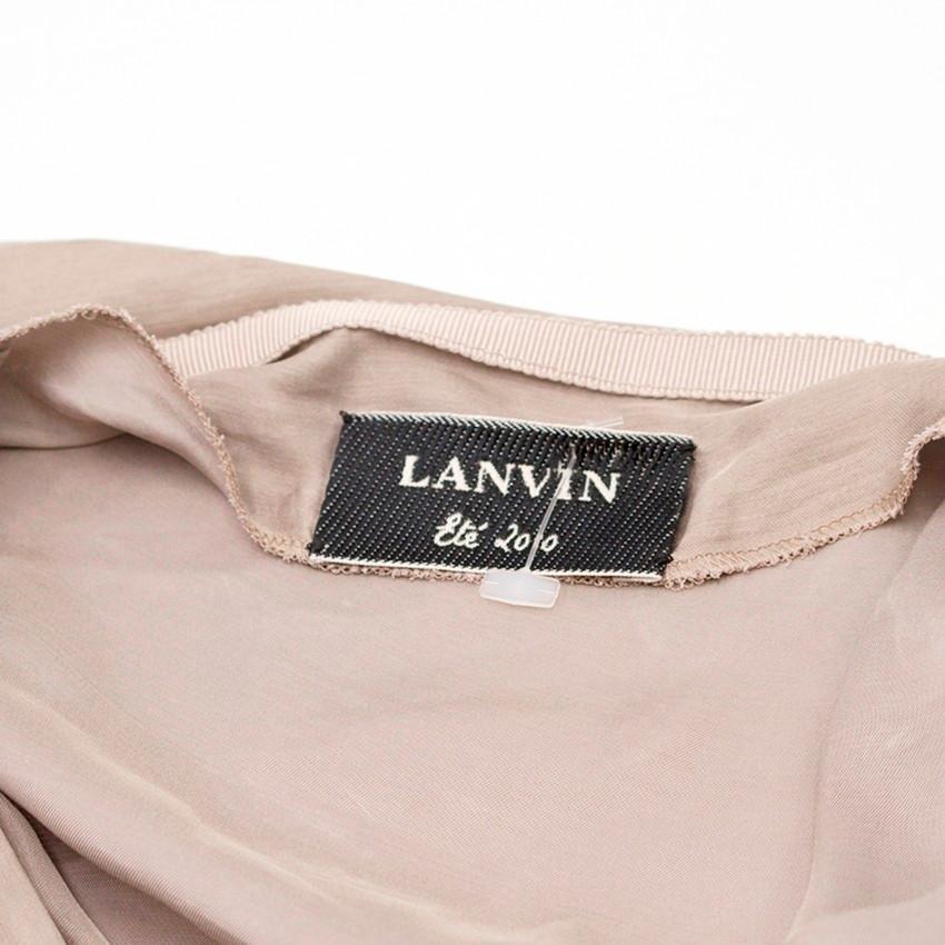 Lanvin Ruched Grey Dress SIZE 38 For Sale 1