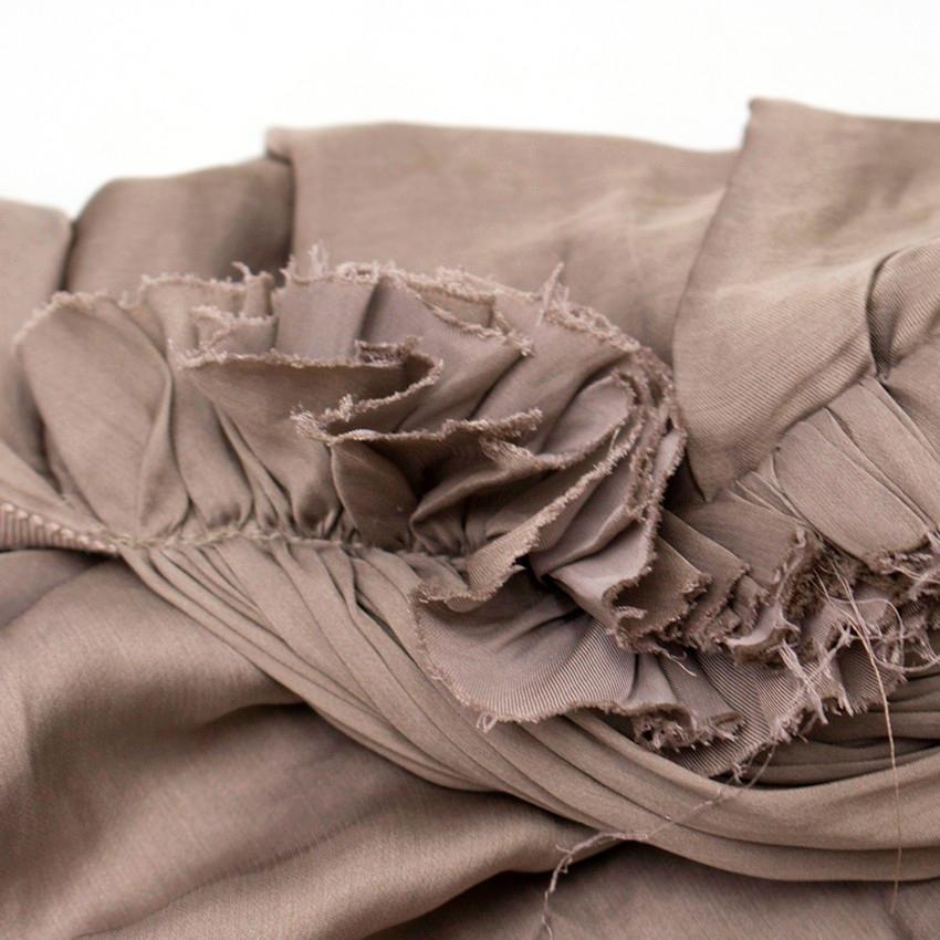 Lanvin Ruched Grey Dress - Size US 6 3