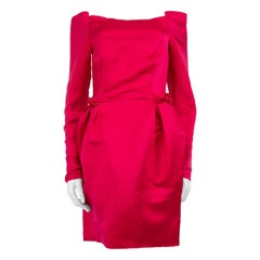 Lanvin Runway Pink Silk Off Shoulder Corset Dress Size S