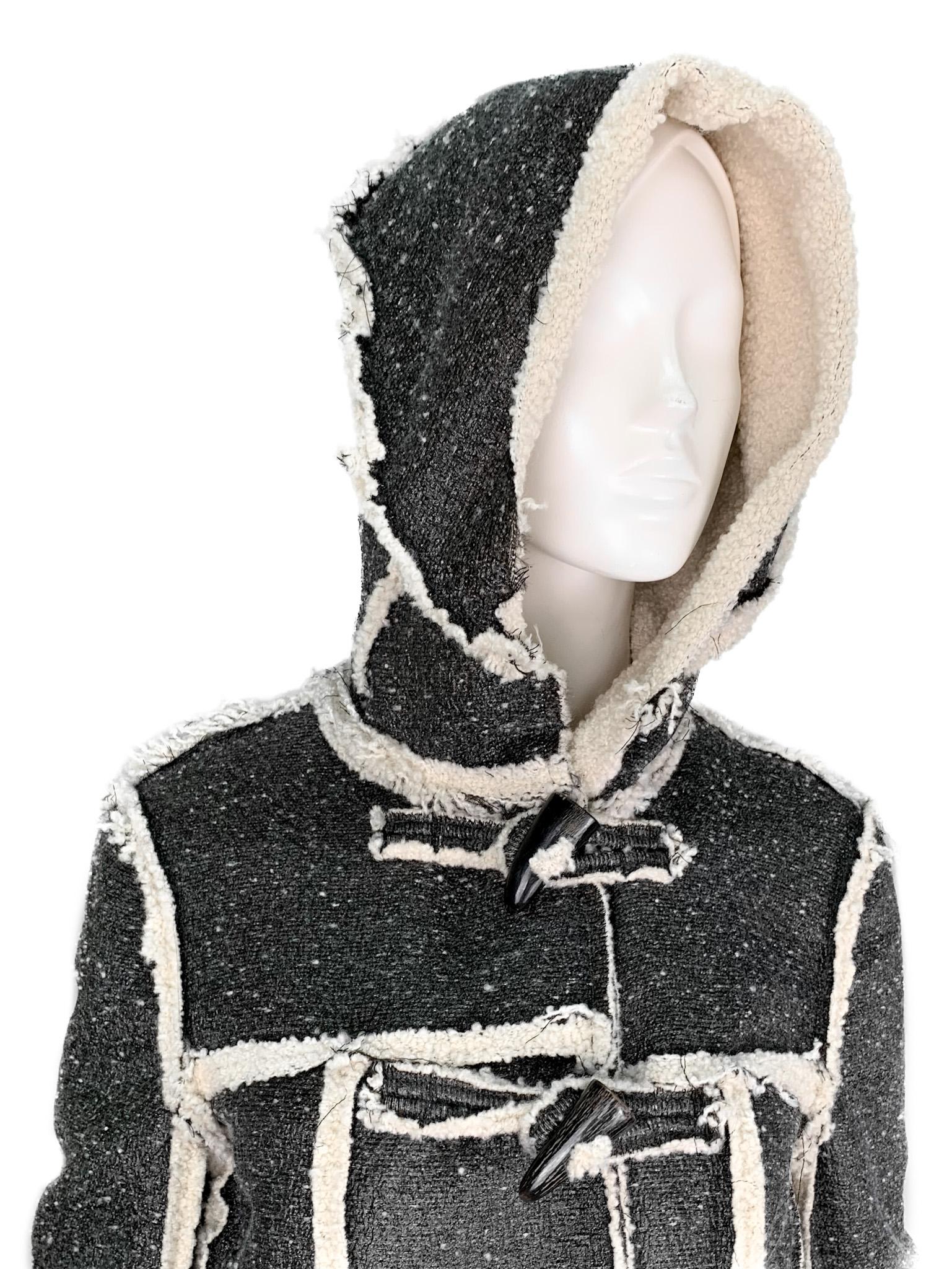 Lanvin Runway Pre-Fall 2015 Alber Elbaz Faux Shearling Metallic Wool Coat 7