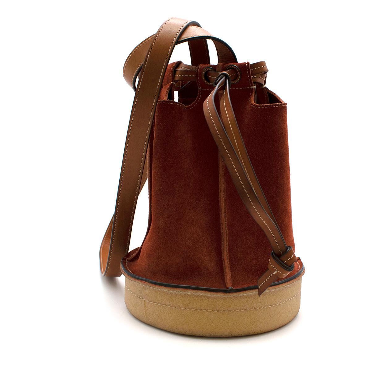 Brown Lanvin Rust Suede Bucket Bag	