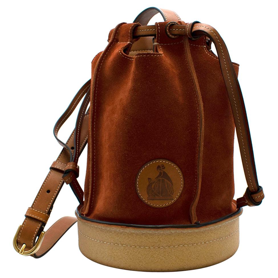 Lanvin Rust Suede Bucket Bag	