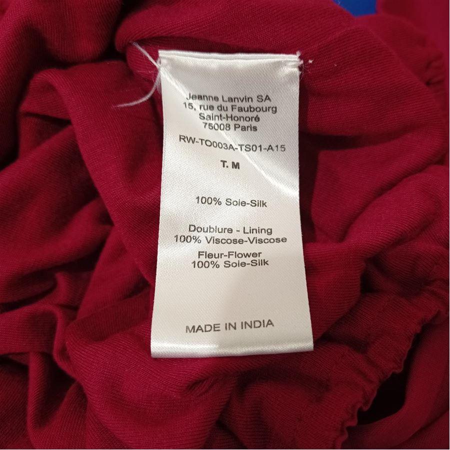 Lanvin Silk Blouse Size M In Excellent Condition For Sale In Gazzaniga (BG), IT