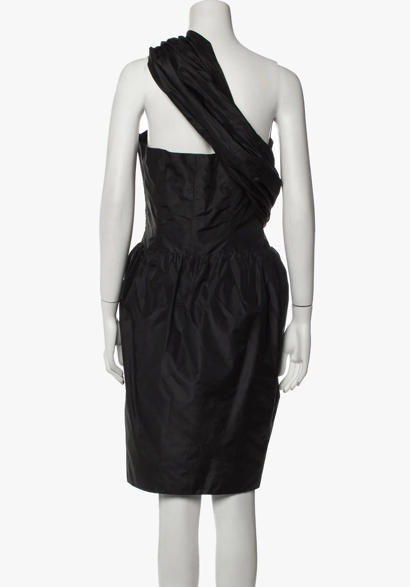 Lanvin Abendkleid aus Seide (Schwarz) im Angebot