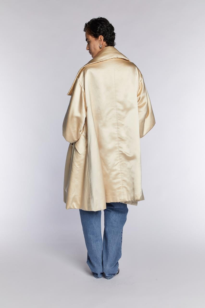 Lanvin Silk Satin Opera Coat 1960s For Sale 10