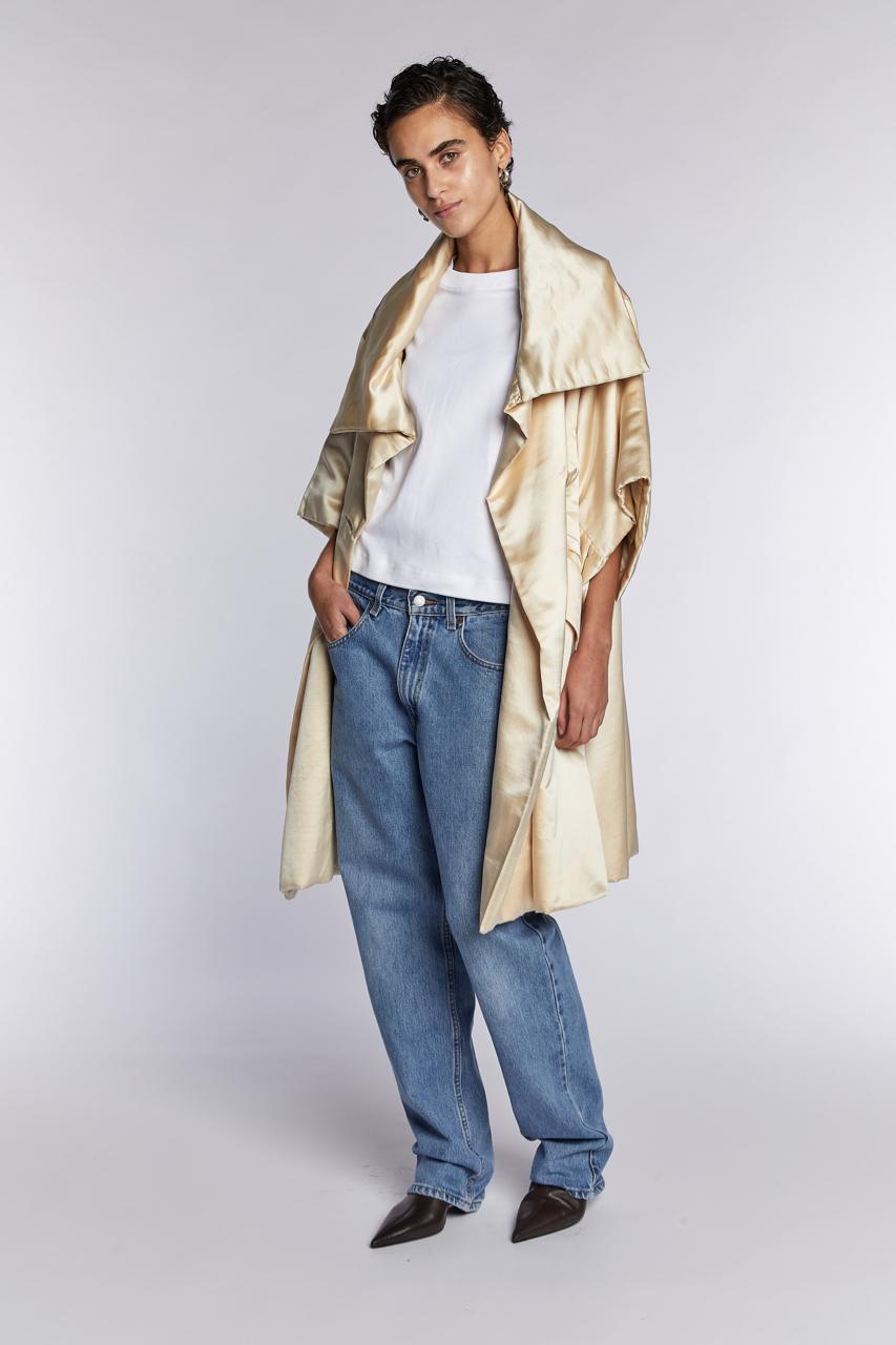 Women's Lanvin Silk Satin Opera Coat 1960s For Sale