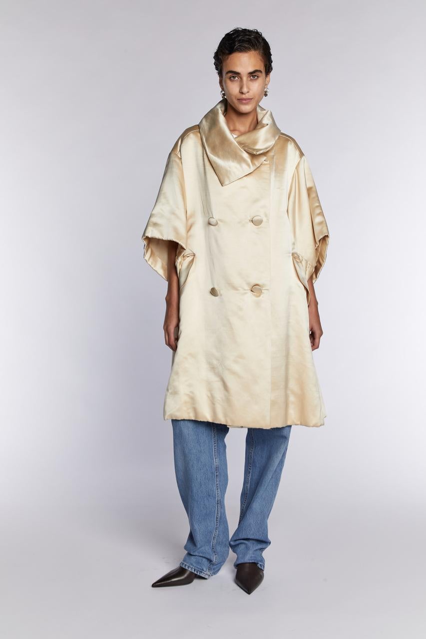 Lanvin Silk Satin Opera Coat 1960s For Sale 1