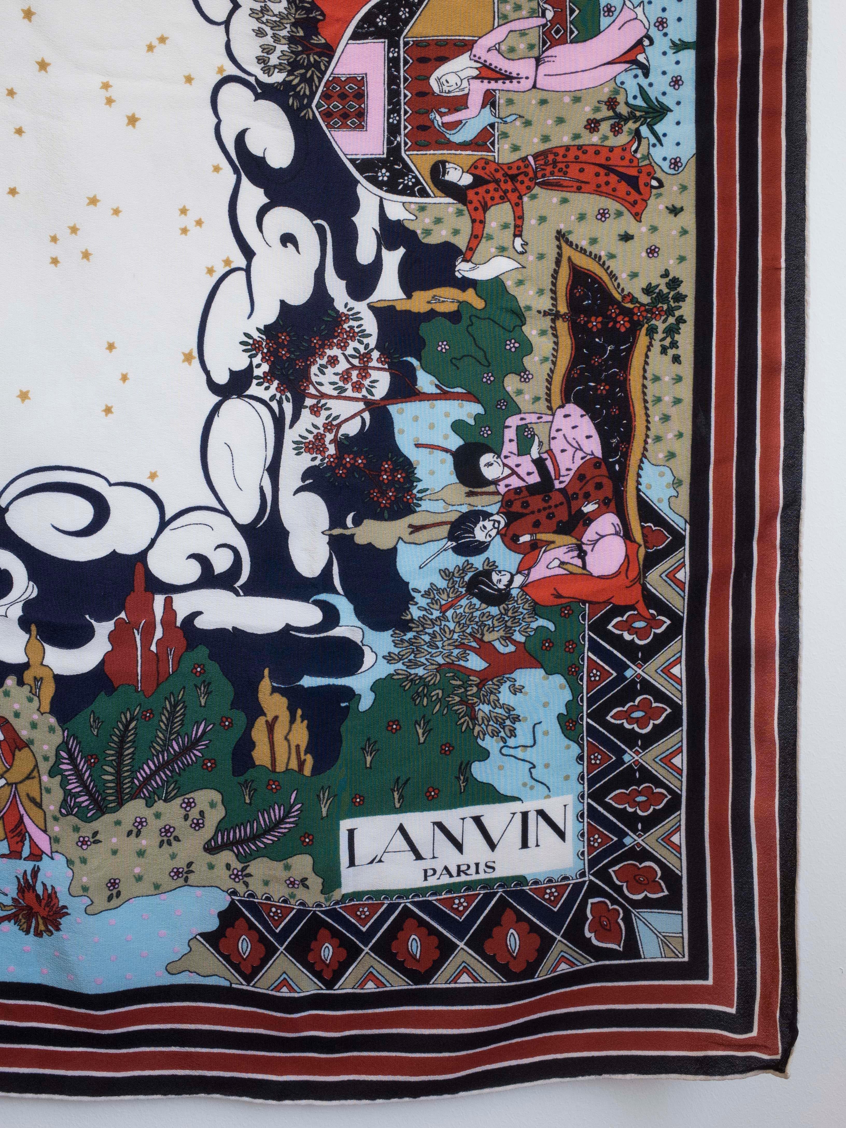 Lanvin Silk Scarf In Good Condition For Sale In Antwerp, BE