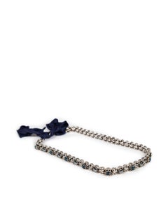 Lanvin Silver Chain Crystal Tie Belt