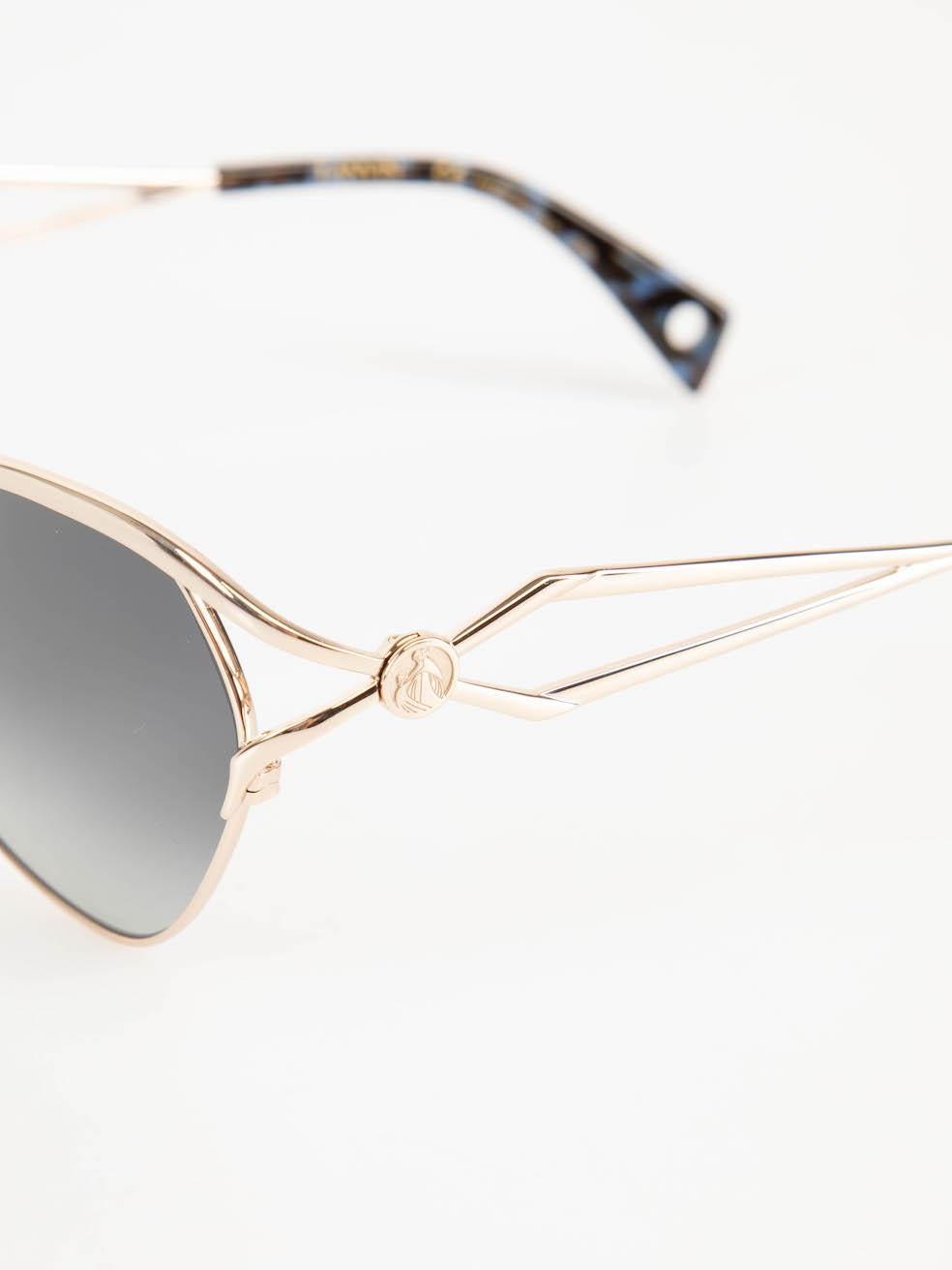 Lunettes de soleil géométriques Lanvin Silver Metal 1