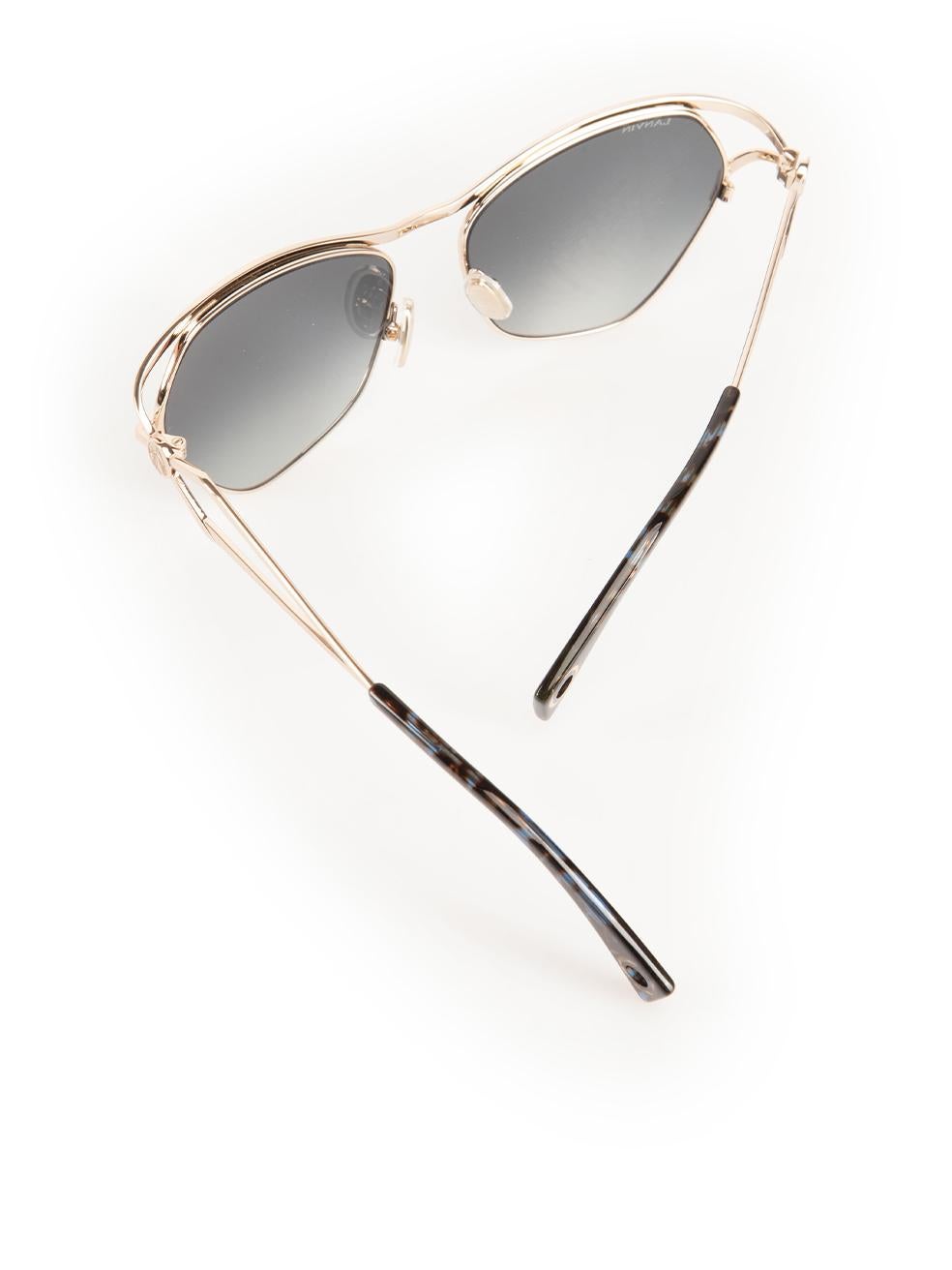 Lunettes de soleil géométriques Lanvin Silver Metal 2