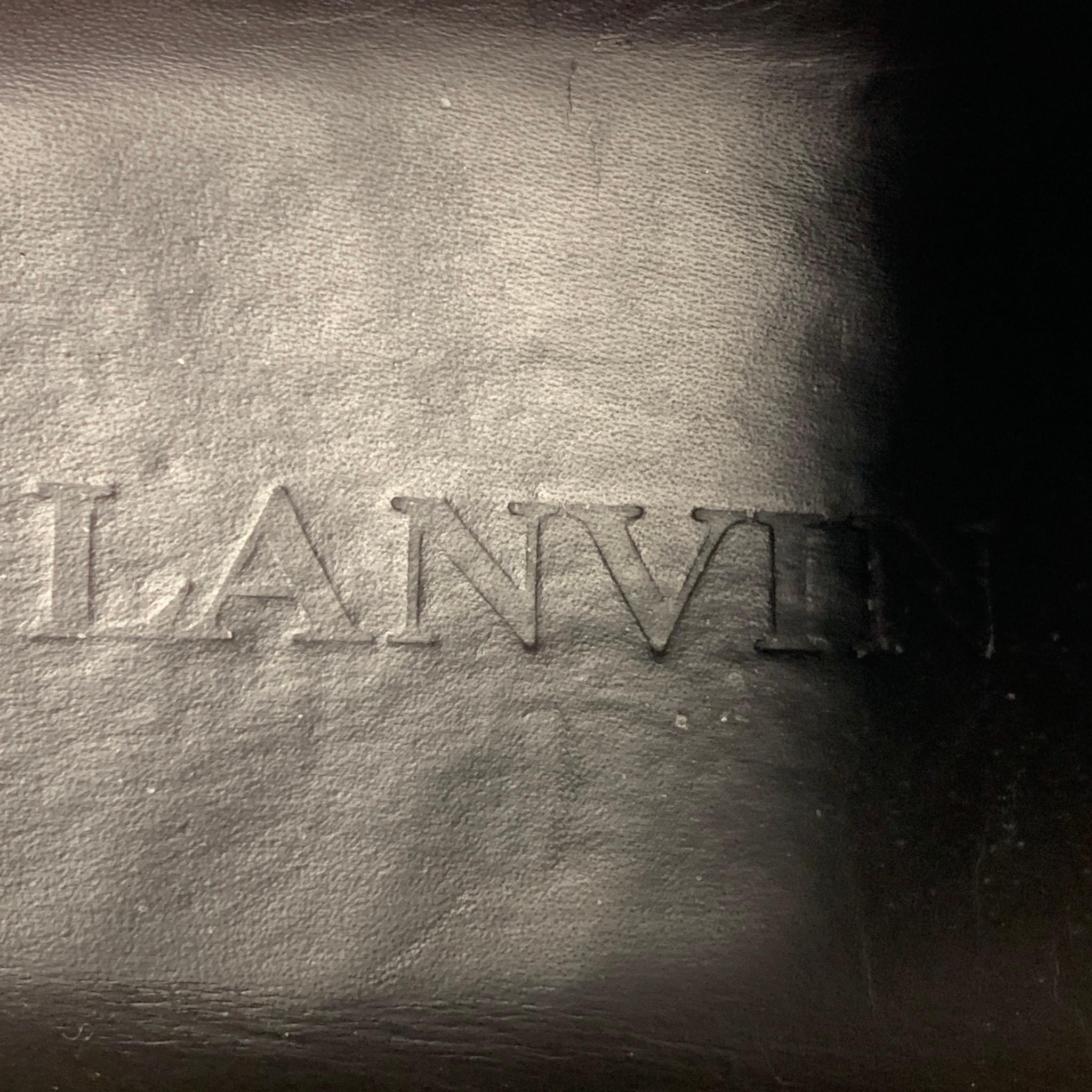 LANVIN Size 10 Dark Gray Textured Fabric Cap Toe Sneakers 1