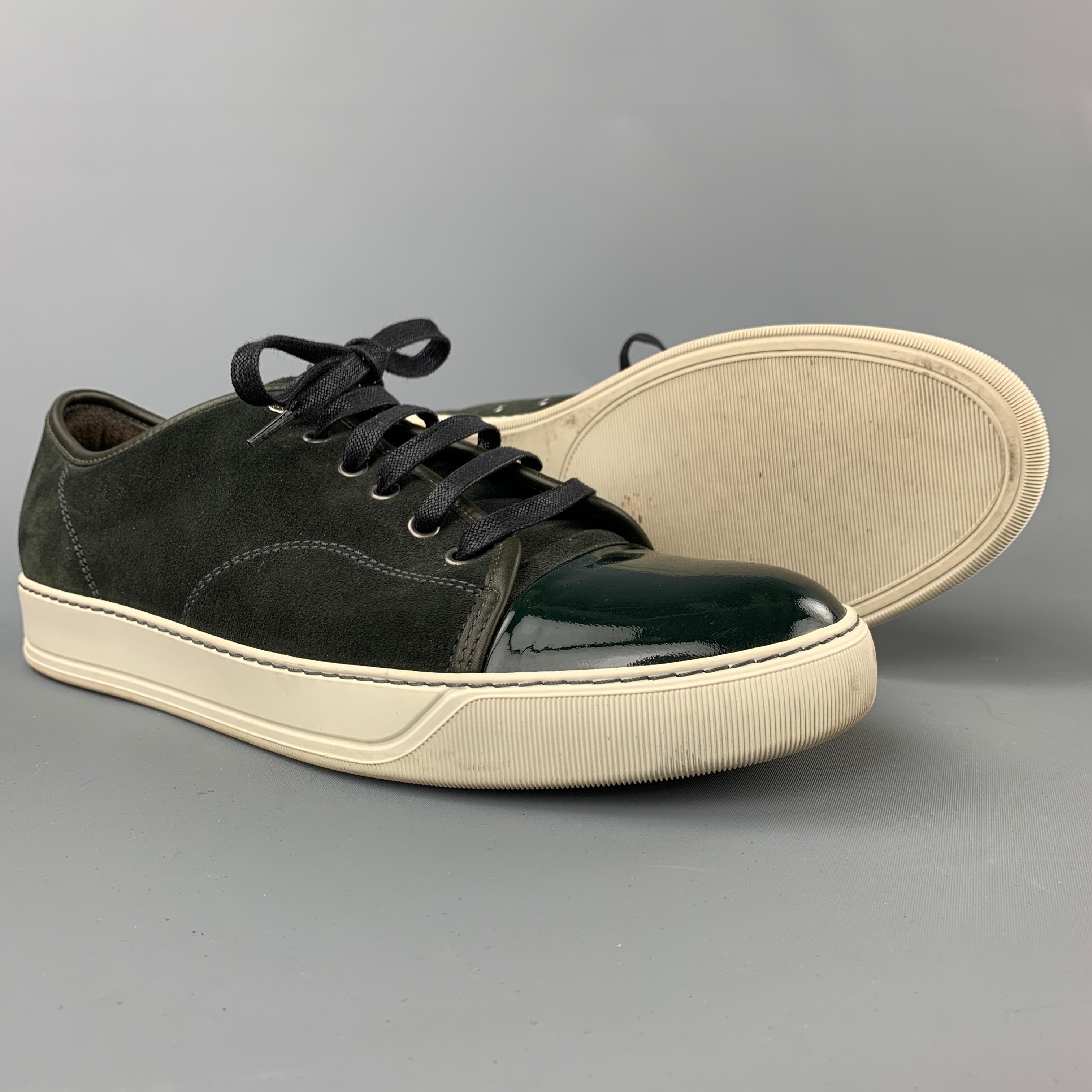 olive green lanvin sneakers