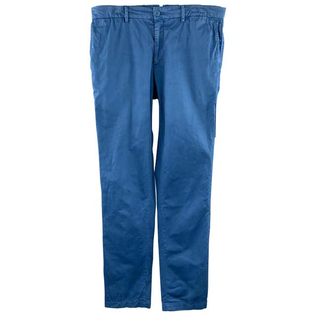 LEVI'S Size 32 Indigo Denim Side Seam Blue Paint Splatter Jeans at ...
