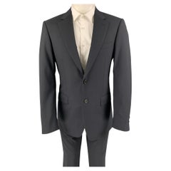 LANVIN Size 38 Navy Lana Wool Notch Lapel Suit