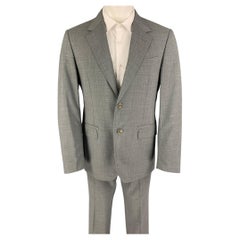 LANVIN Size 40 Gray Wool Notch Lapel Suit