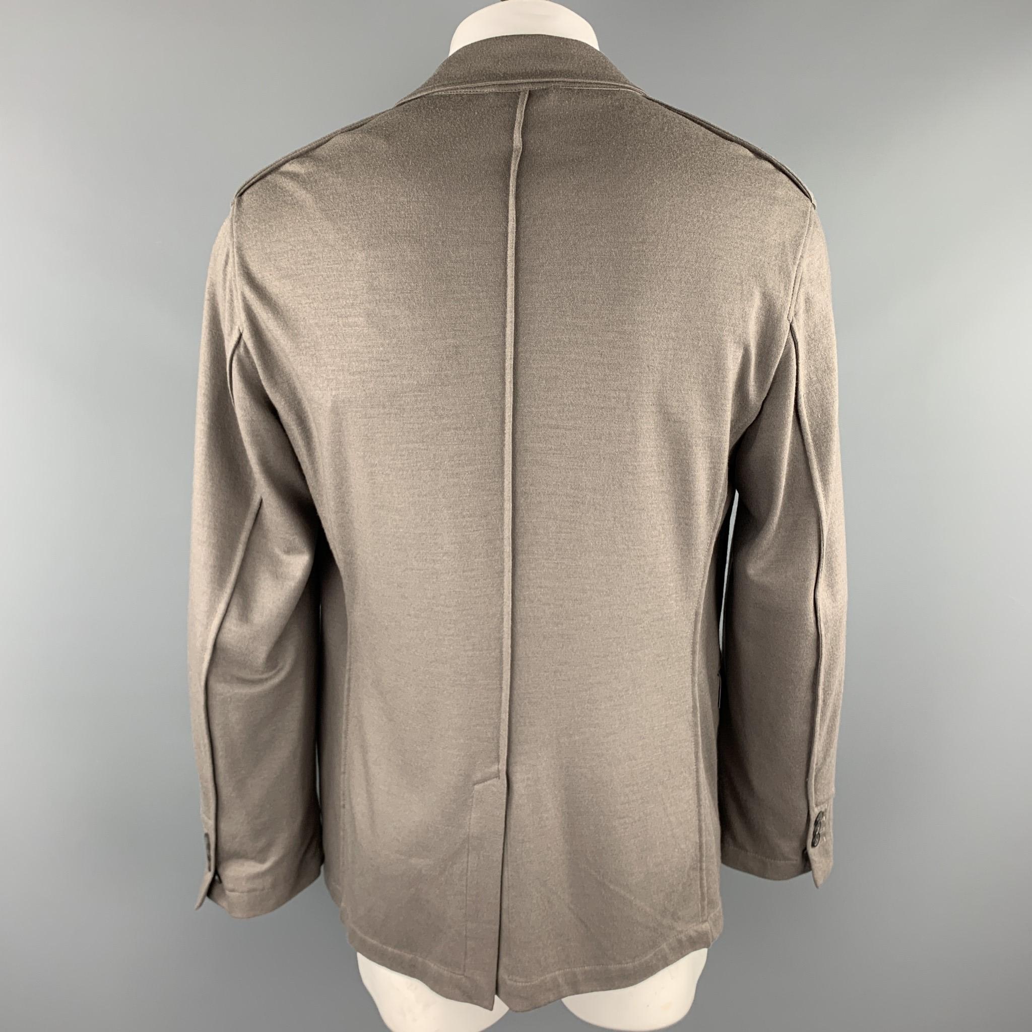 Gray LANVIN Size 42 Taupe Wool / Cashmere Notch Lapel Sport Coat
