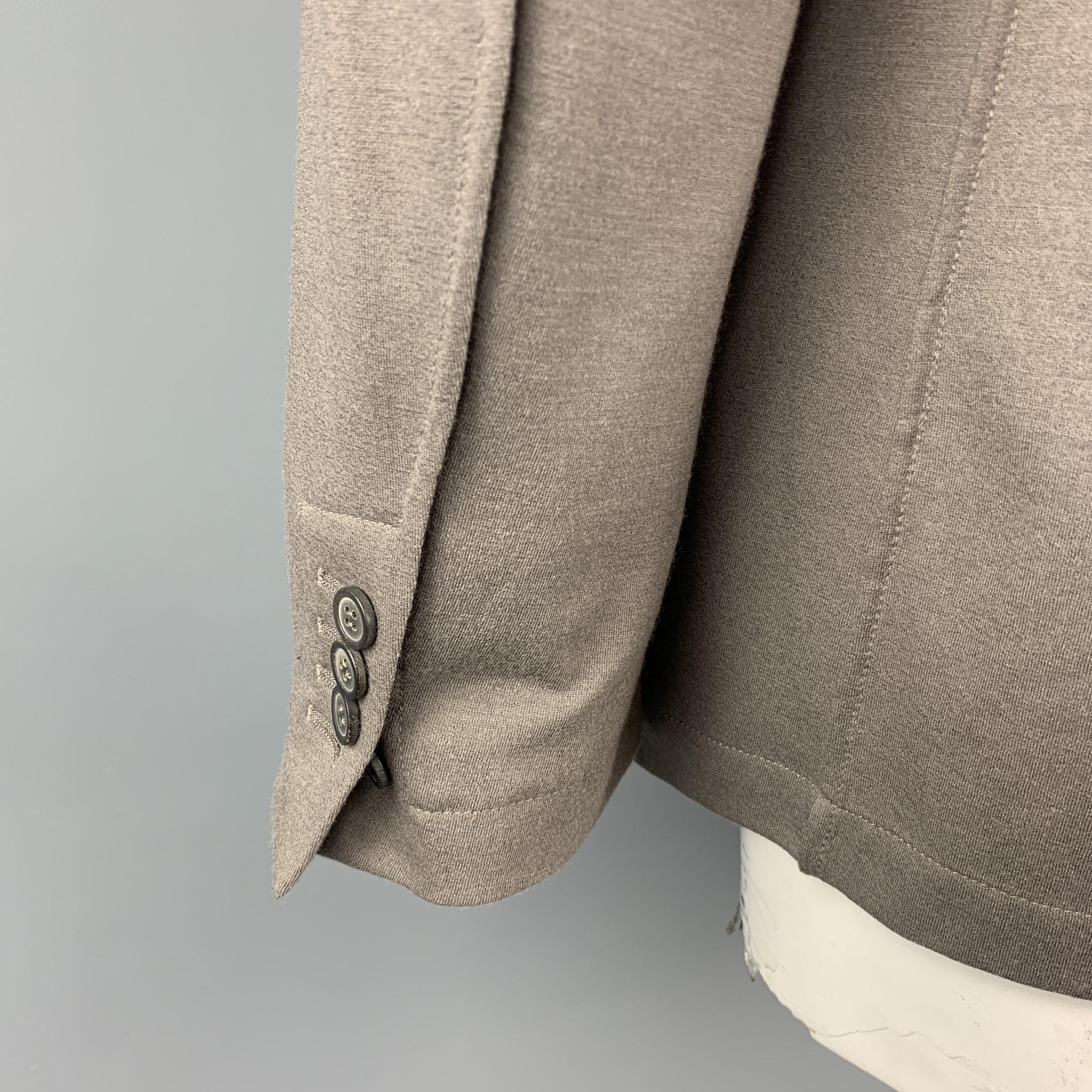 LANVIN Size 42 Taupe Wool / Cashmere Notch Lapel Sport Coat In Good Condition In San Francisco, CA