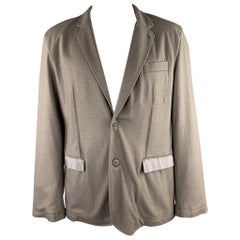 LANVIN Size 42 Taupe Wool / Cashmere Notch Lapel Sport Coat