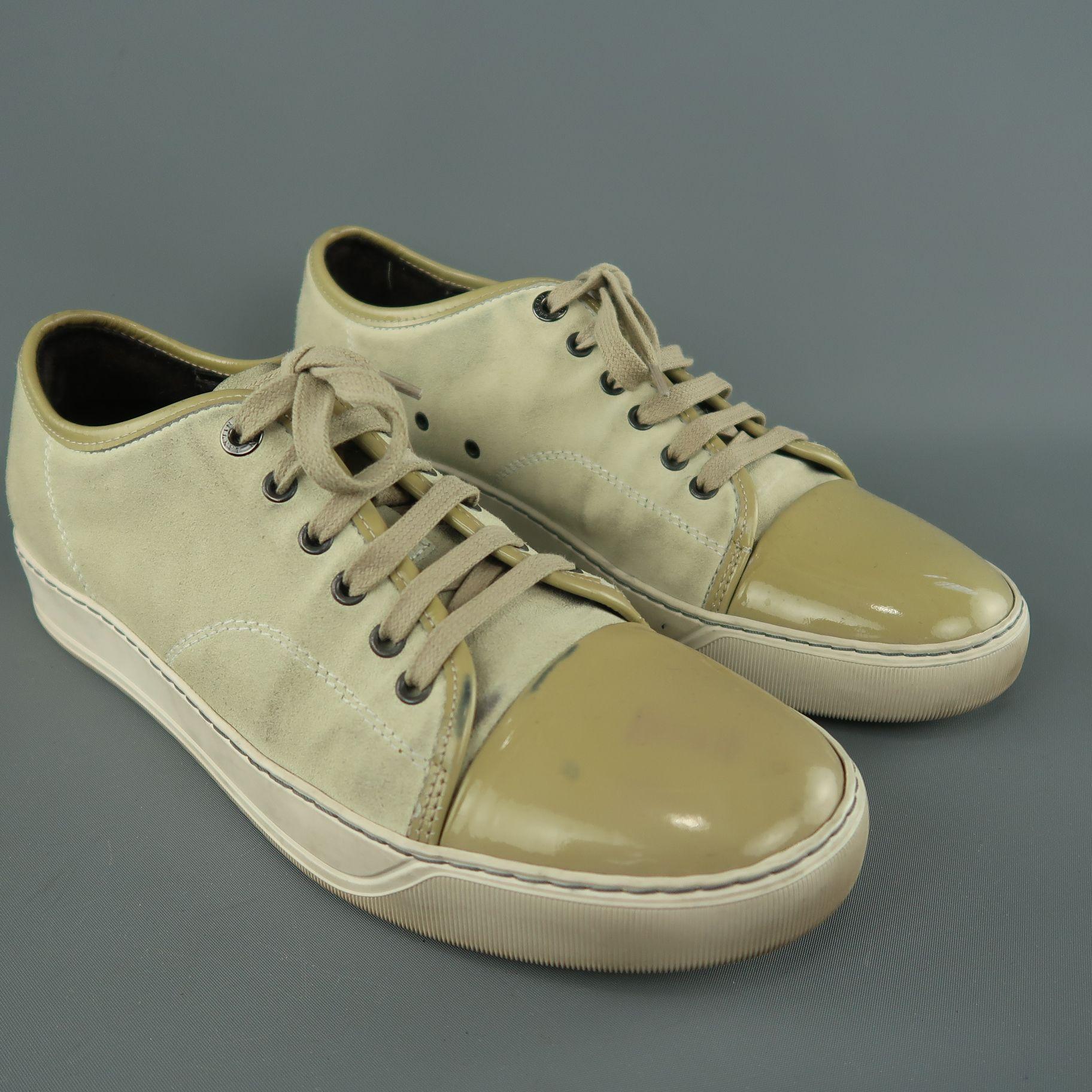 olive green lanvin sneakers