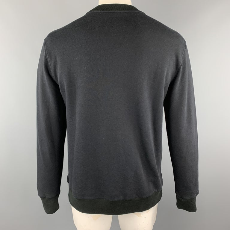 LANVIN Size L Black Beaded Embellishment Cotton Crewneck Sweatshirt For ...