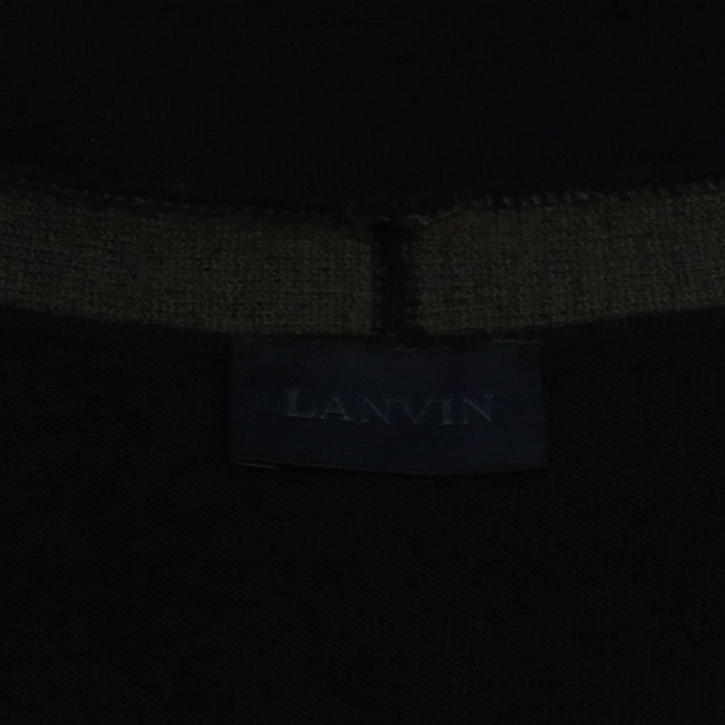 LANVIN Size L Black Wool Cardigan Sweater 3