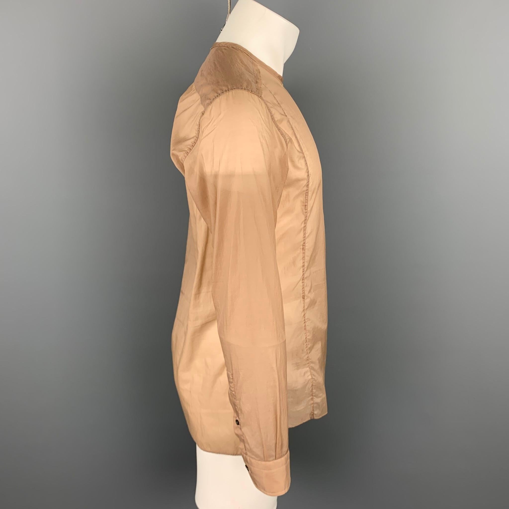 Beige LANVIN Size S Tan Polyamide Blend Side Zipper Long Sleeve Shirt