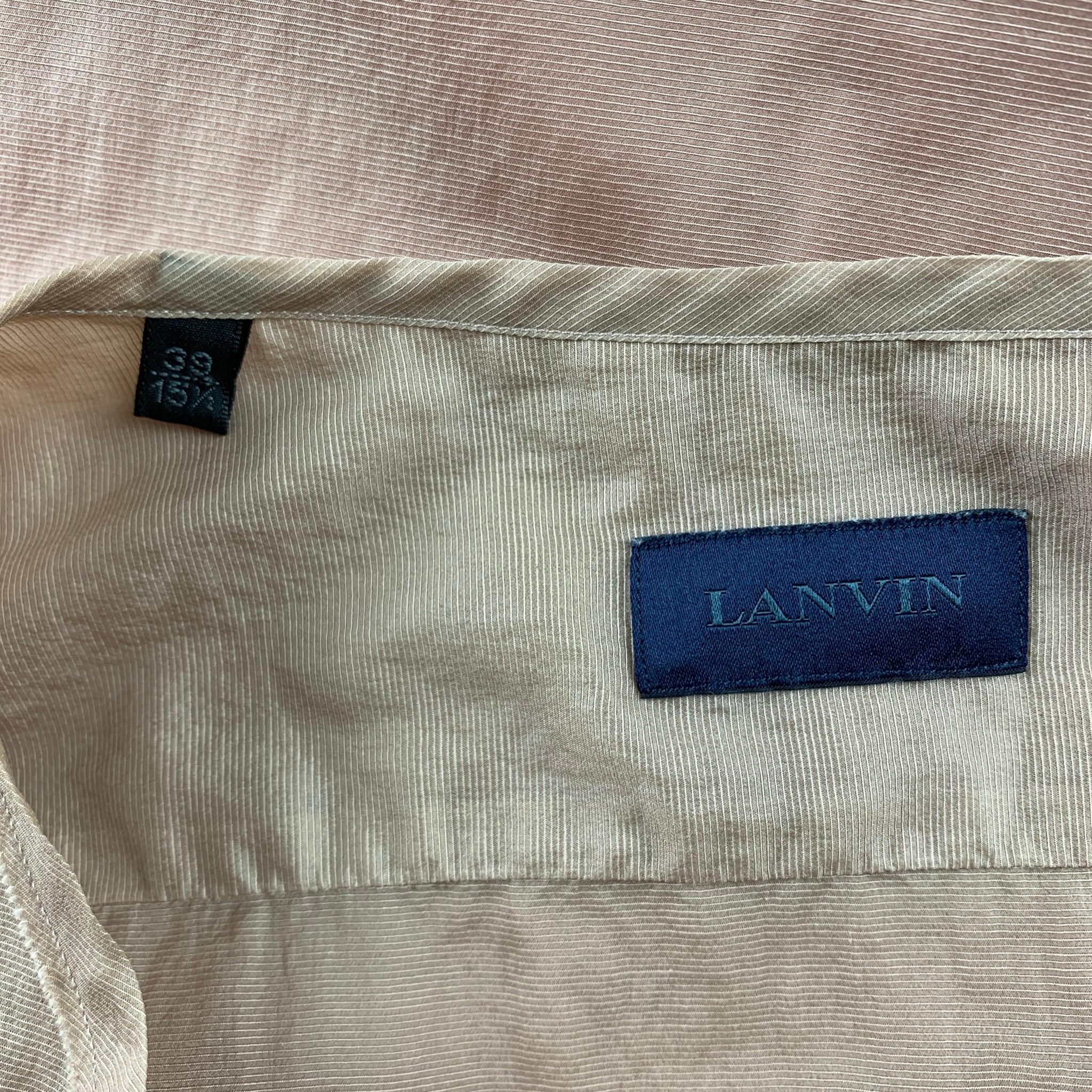 LANVIN Size S Tan Polyamide Blend Side Zipper Long Sleeve Shirt 1