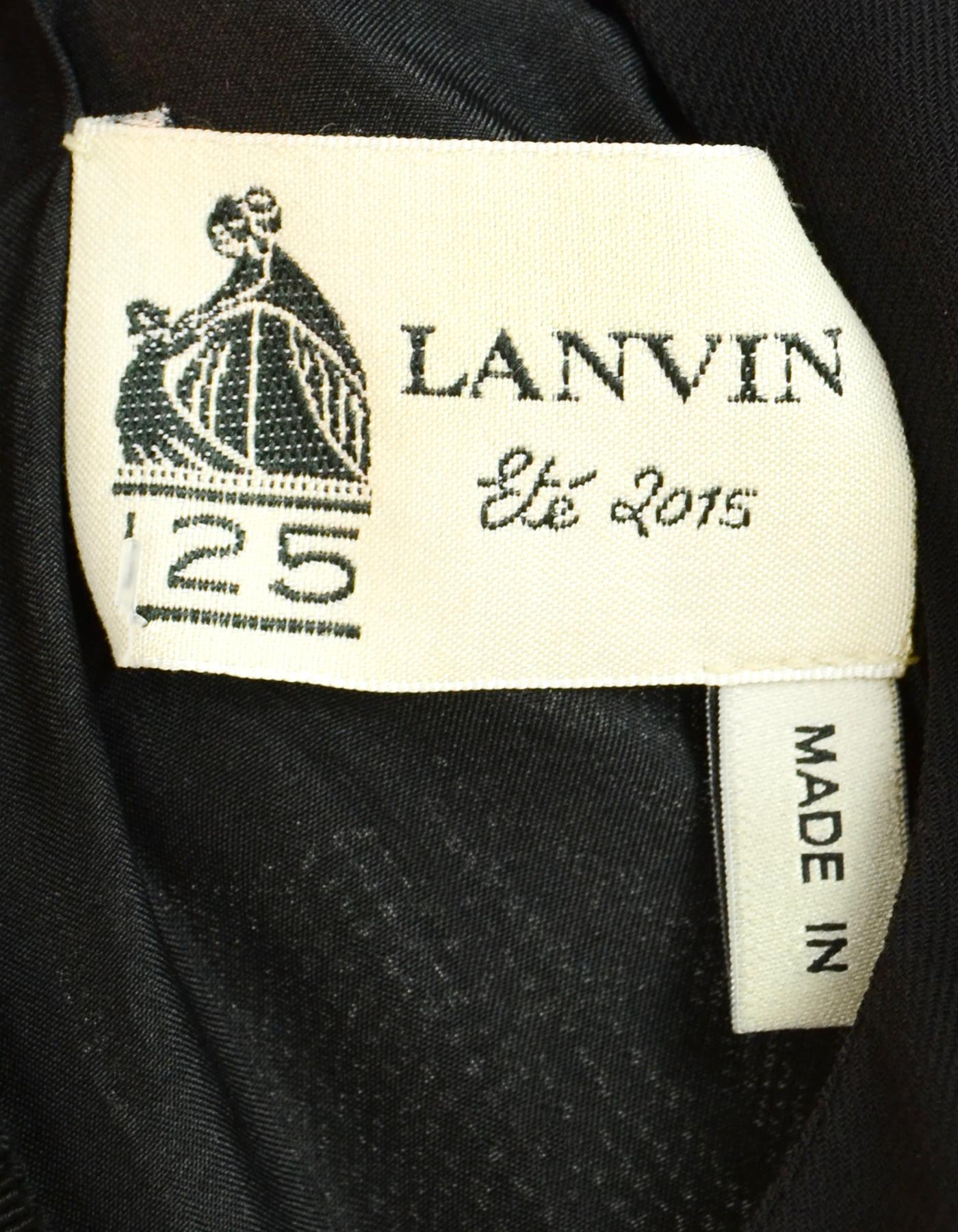 Lanvin Sleeveless Tri-color Pleated Dress w. Attached Belt sz FR36/US4 In Excellent Condition In New York, NY