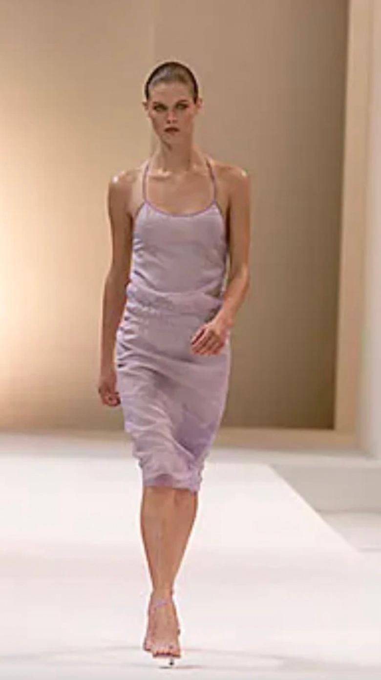 Women's Lanvin Spring 2000 Mesh Embellished Halter Dress For Sale
