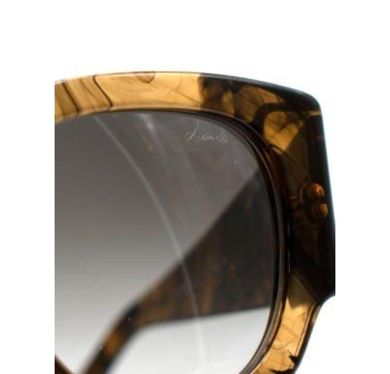 Lanvin Square 'Love'  Tortoiseshell sunglasses For Sale 6