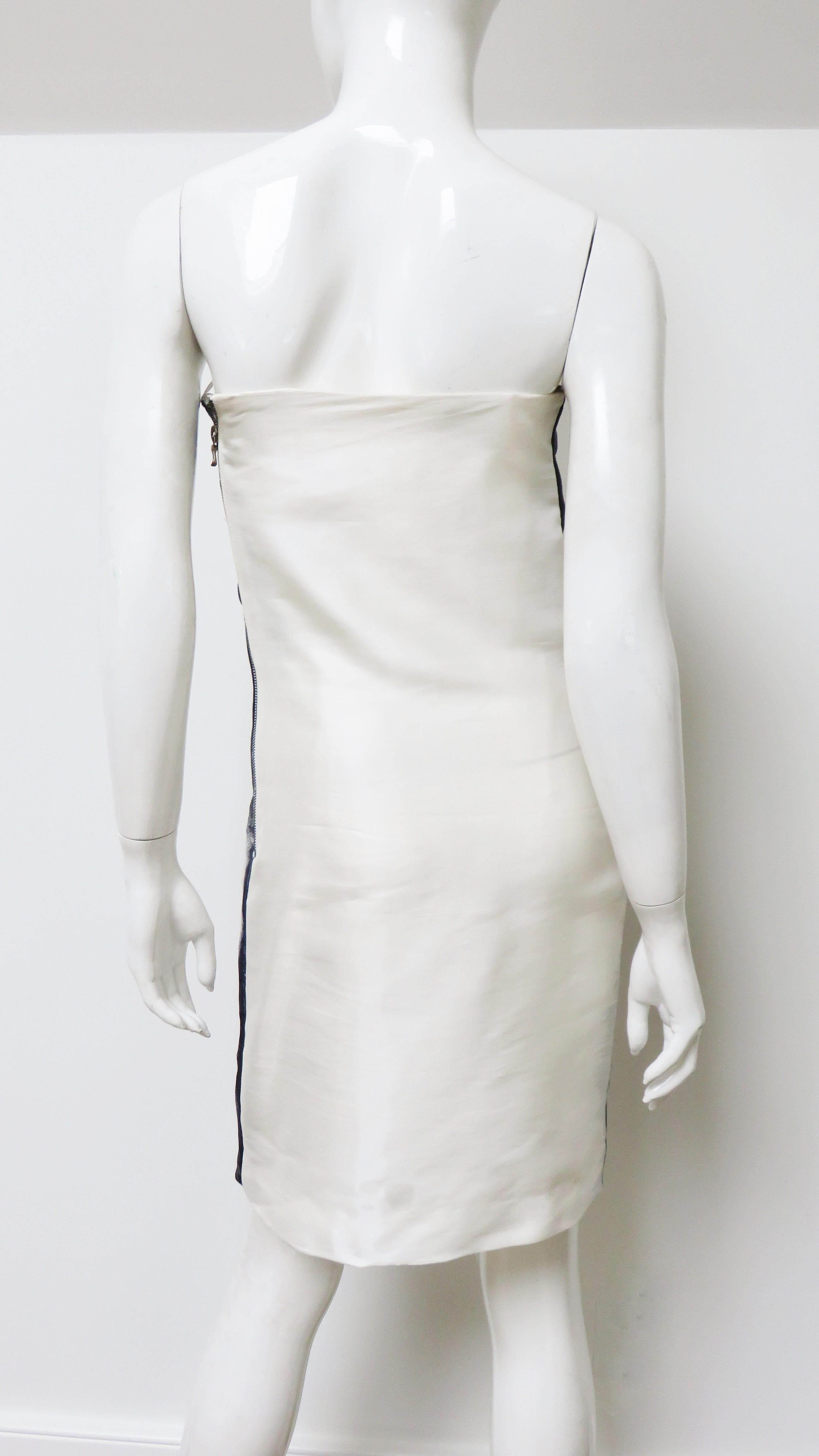 Lanvin Strapless Face Print Strapless Silk Dress S/S 2007 6