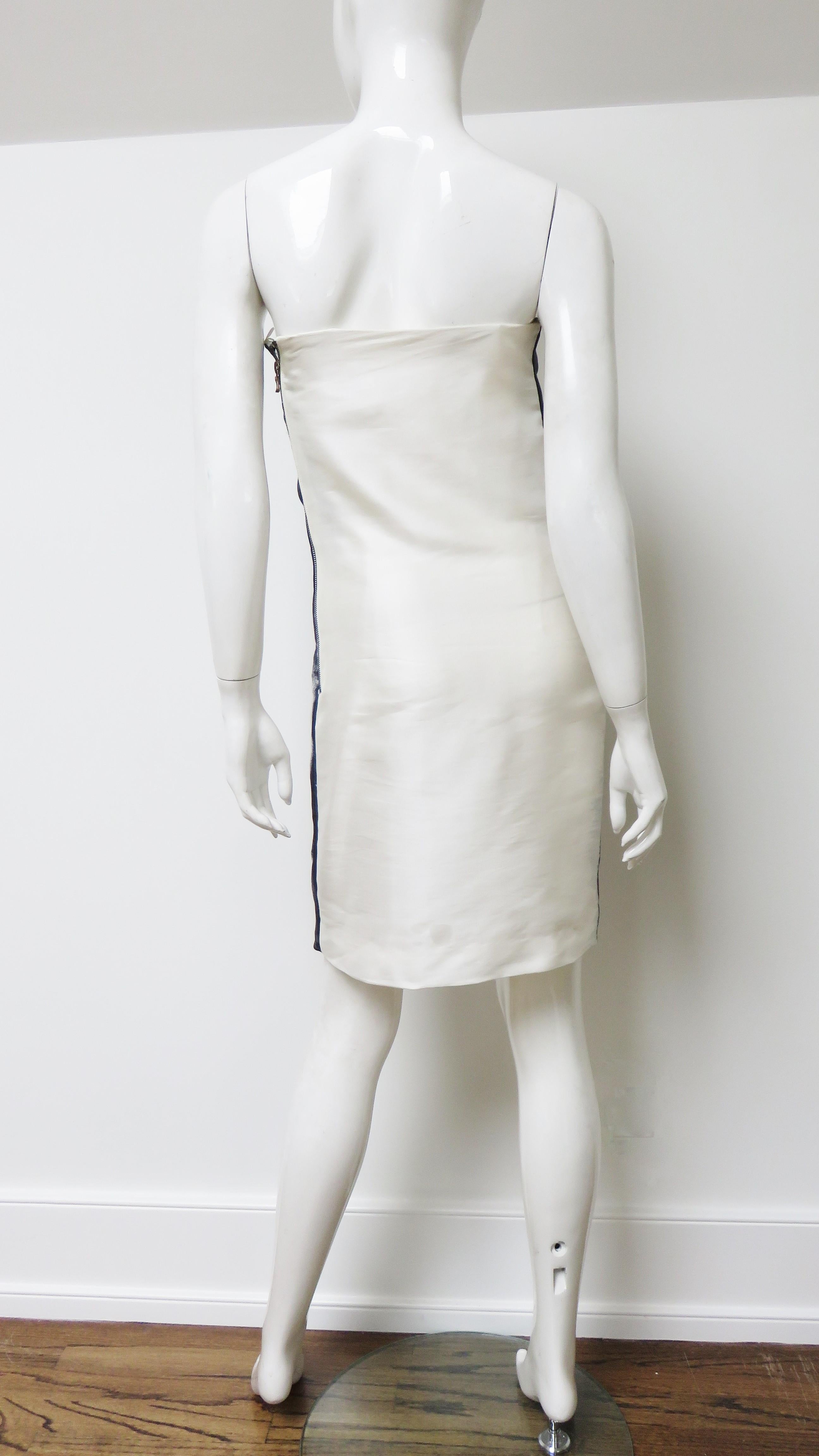 Lanvin Strapless Face Print Strapless Silk Dress S/S 2007 7