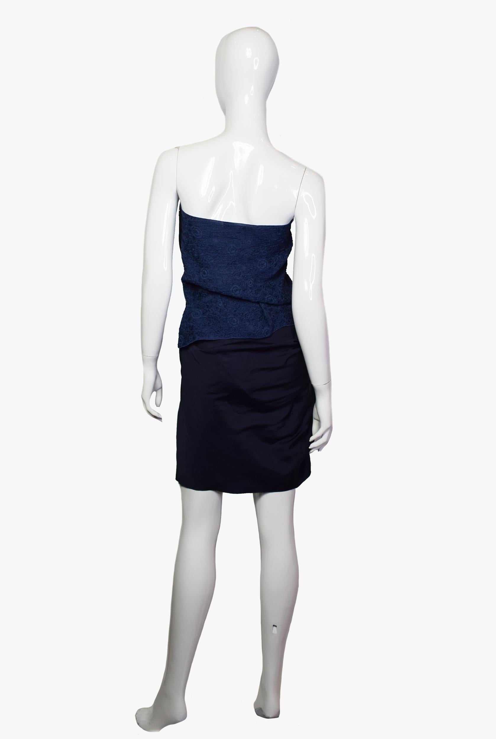 Women's Lanvin Strapless Silk Dress, 2009 For Sale